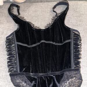 Victorias secret velvet black corset